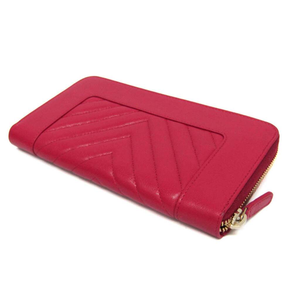 CHANEL Pink Lambskin Leather Wallet - Picture 3 of 14